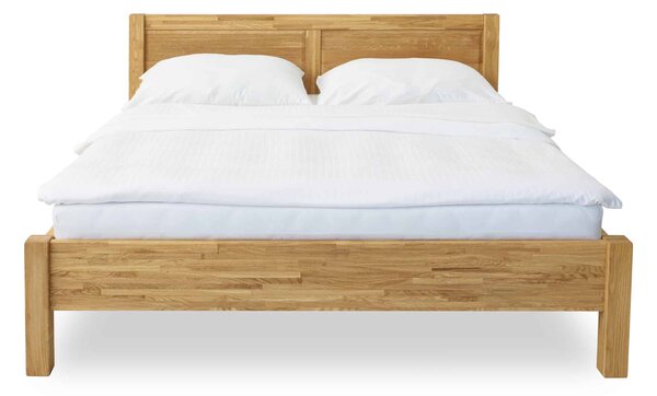 Masívna dubová posteľ Troja vrátane roštu - 140x200 cm