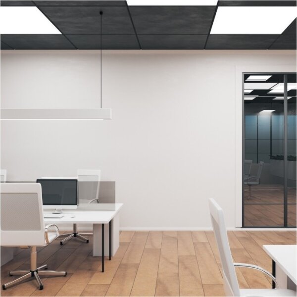 LED Prisadený panel BRISBANE LED/36W/230V 4000K 59,5x59,5 cm čierna