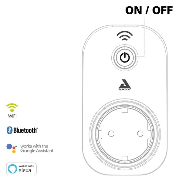 Eglo 97476 - Inteligentná zásuvka Connect plug 2300W SCHUKO