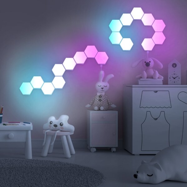 LED RGBW Stm. nástenné dekoračné svietidlo MAYA LED/1W/230V + diaľkové ovládanie