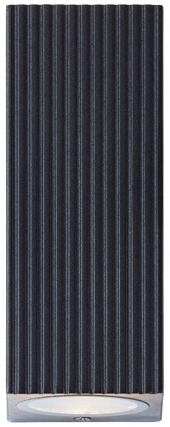 Brilliant - Vonkajšie nástenné svietidlo JELANI 2xGU10/10W/230V IP44 čierna
