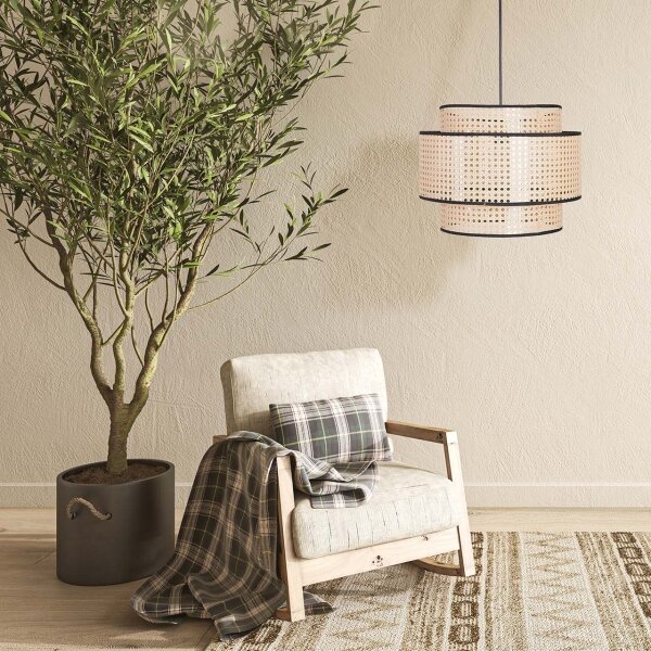 Luster na lanku TAKARA 1xE27/20W/230V pr. 40 cm béžová