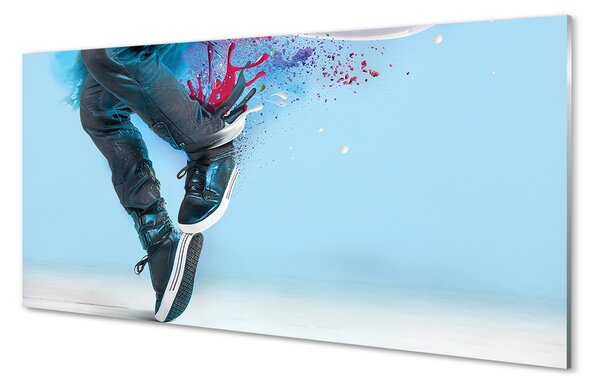 Nástenný panel  Nohy farebné čiapka 100x50 cm