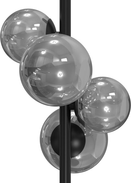 ONLI - Stolná lampa PALOMA 4xG9/10W/230V 48 cm čierna/dymová