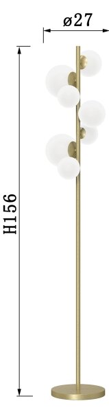 ONLI - Stojacia lampa PALOMA 7xG9/10W/230V zlatá