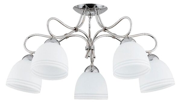 Prisadený luster FILA 5xE27/15W/230V lesklý chróm