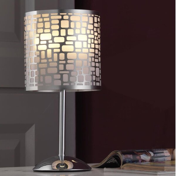 ONLI - Stolná lampa BRUCE 1xE27/15W/230V 40 cm matný chróm
