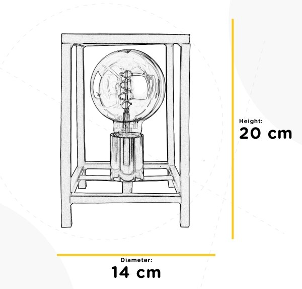 ONLI - Stolná lampa FLOKI 1xE27/15W/230V 20 cm čierna/medená