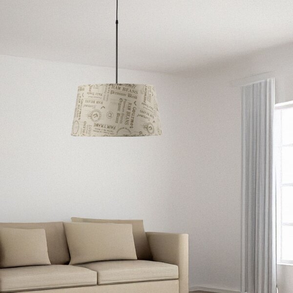 ONLI - Luster na lanku MAIDA 1xE27/15W/230V pr. 50 cm hnedá