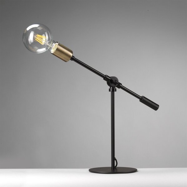 ONLI - Stolná lampa ASTE 1xE27/15W/230V 45 cm čierna/zlatá