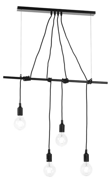 ONLI - Luster na lanku WIRE 4xE27/15W/230V čierna