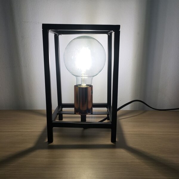 ONLI - Stolná lampa FLOKI 1xE27/15W/230V 20 cm čierna/medená