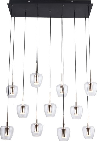 LED závesné svietidlo 3900 lm 3000K čierno zlaté Zuma Line NELSON MD2291-11B-3BGT