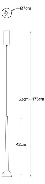 LED závesné svietidlo 550 lm 3000K čierne Zuma Line BOSTON P0603-01A-P7B1