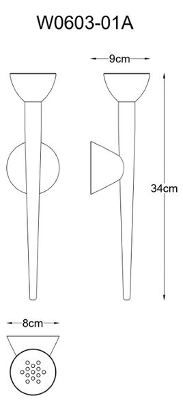 LED nástenné svietidlo 550 lm 3000K zlaté Zuma Line BOSTON W0603-01A-F7B1