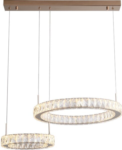 LED závesné svietidlo 4200 lm 3000K zlaté s krištáľovým efektom Zuma Line GIRONA MD3713-2-3GT