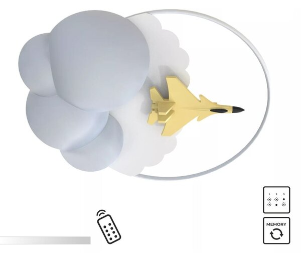 LED stropné svietidlo 4100 lm 2700-6000K biele s diaľkovým ovládačom Zuma Line FOCUS MX4024-1-3WT