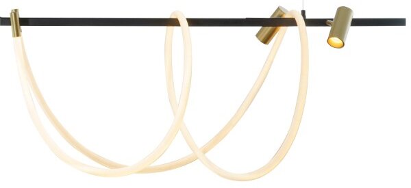 LED závesné svietidlo 5000 lm 3000+4000+6000K čierno zlaté Zuma Line BALBO 2200277L