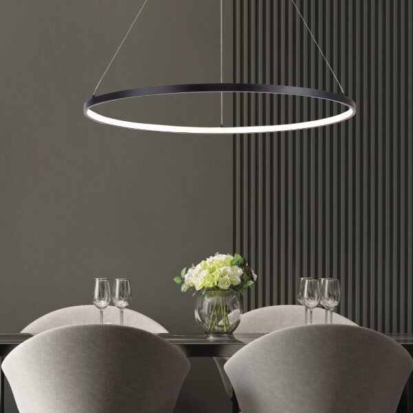 LED závesné svietidlo 4400 lm 3000+4000+6000K čierne Zuma Line HORIK PEN89424-90BK