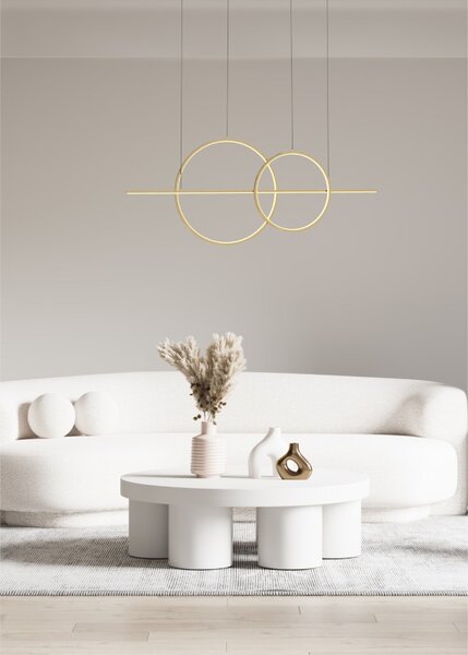 LED závesné svietidlo 4000 lm 3000K zlaté 3-krokové stmievanie Zuma Line CHOLET MD7358-2A-3GT