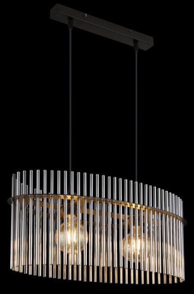 Globo 15698H3 - Luster na lanku GORLEY 2xE27/60W/230V čierna
