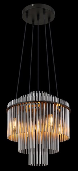 Globo 15698H2 - Luster na lanku GORLEY 5xE14/40W/230V čierna