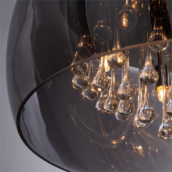 Stropné svietidlo 50 cm 6x G9 dymová chrómová Zuma Line Crystal C0076-06X-F4FZ