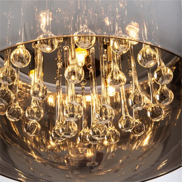 Stropné svietidlo 50 cm 6x G9 dymová chrómová Zuma Line Crystal C0076-06X-F4FZ