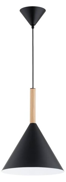 Luster na lanku FUKS 1xE27/15W/230V čierna/béžová