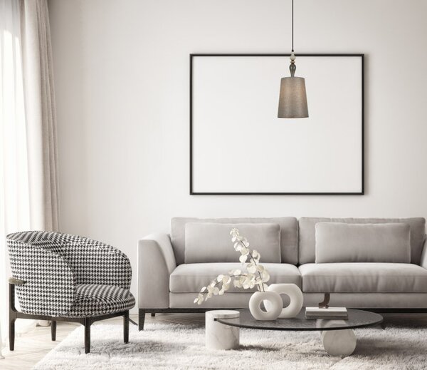 Závesné svietidlo 1x E27 šedá ITALUX Nerom PND-22374C-BK