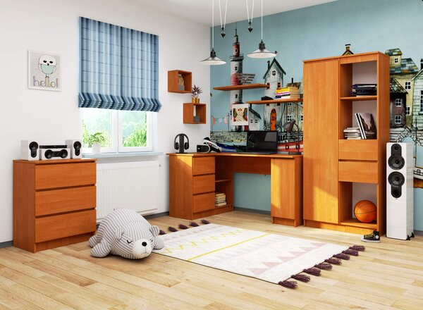 Ak furniture Rohový písací stôl B20 155 cm jelša ľavý