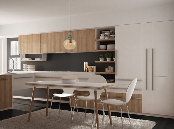 Závesné svietidlo 1x E27 béžová ITALUX Busco PND-30263-1A-BRO-AMB