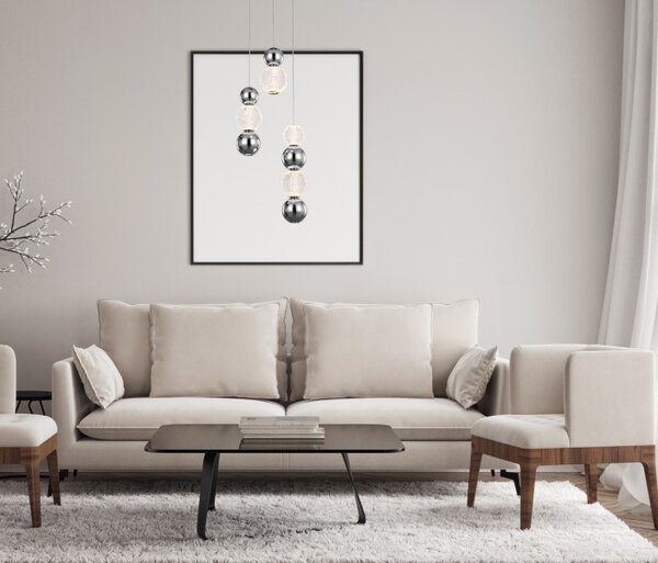LED závesné svietidlo 1300 lm 3000K chrómová ITALUX Oter PND-83728-21W-3K-CH