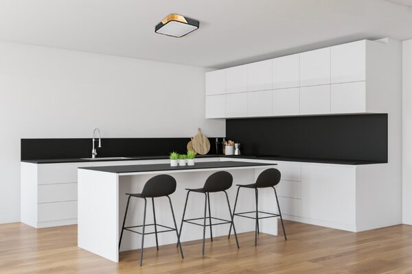 LED stropné svietidlo 2400 lm 3000K drevo/čierna ITALUX Santer PLF-13187-BK-WO