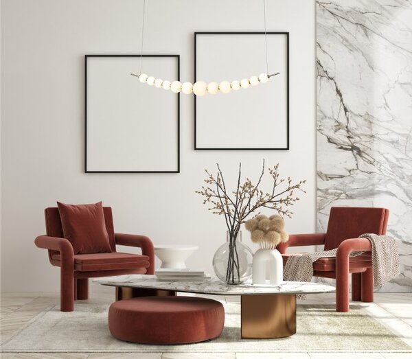 LED závesné svietidlo 3100 lm 3000K zlatá/biela ITALUX Ronza PND-36472-37W-3K-GD