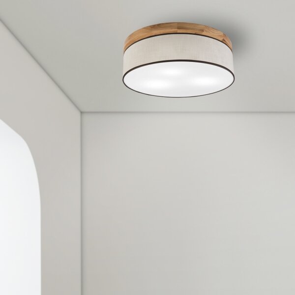 Brilagi - LED Stropné svietidlo BELLADONNA 3xE27/15W/230V pr. 50 cm krémová/dub