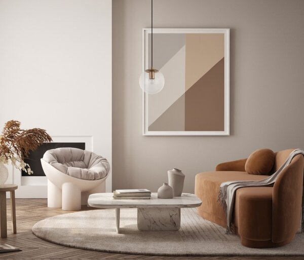 Závesné svietidlo 1x E27 mosadzná ITALUX Sarpo PND-58867-1S-BK-BRO