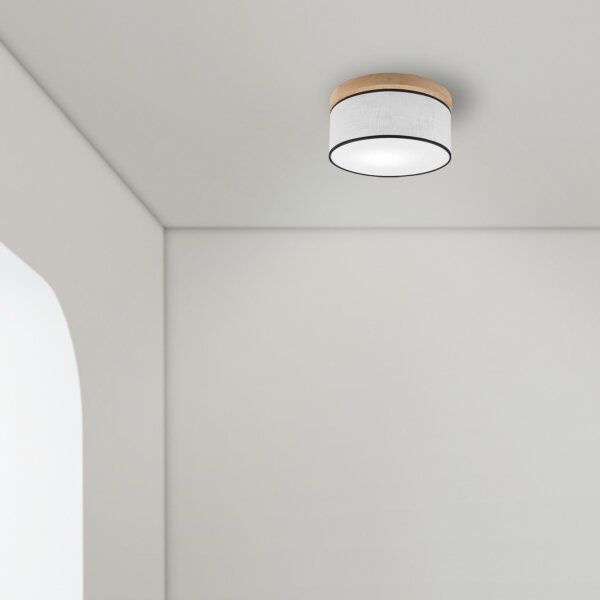 Brilagi - LED Stropné svietidlo BELLADONNA 1xE27/15W/230V pr. 30 cm biela/dub