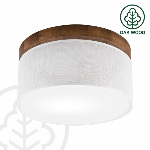 Brilagi - LED Stropné svietidlo BELLADONNA 1xE27/15W/230V pr. 30 cm biela/dub čerešňa