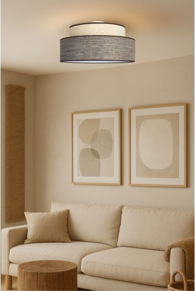 Stropné svietidlo GRACE 1xE27/60W/230V pr. 40 cm krémová/hnedá