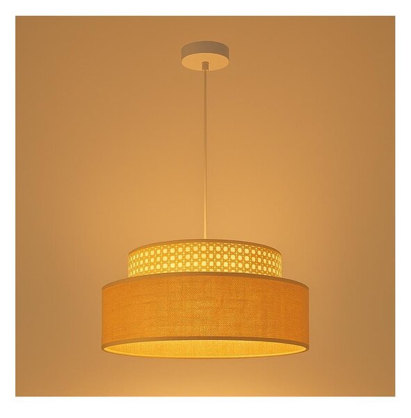 Luster na lanku BOHO 1xE27/60W/230V pr. 40 cm ratan