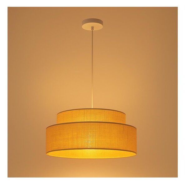 Luster na lanku BOHO 1xE27/60W/230V pr. 40 cm béžová