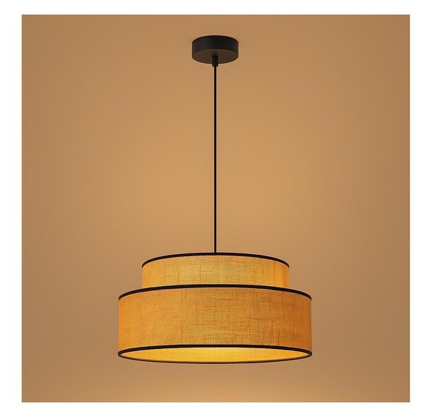 Luster na lanku BOHO 1xE27/60W/230V pr. 40 cm béžová
