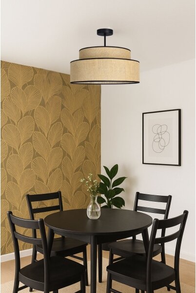 Prisadený luster BOHO 1xE27/60W/230V pr. 40 cm béžová