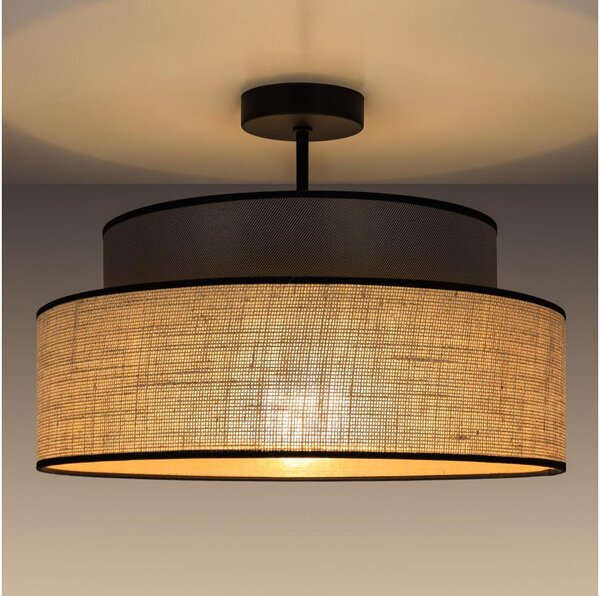 Prisadený luster BOHO 1xE27/60W/230V pr. 40 cm hnedá/béžová
