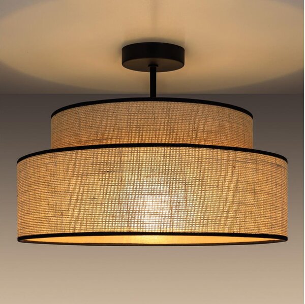 Prisadený luster BOHO 1xE27/60W/230V pr. 40 cm béžová