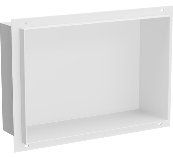Mexen X-Wall-NR, polička na zapustenie pod obklad bez goliera 30 x 20 cm, biela, 1921302010