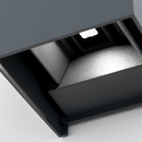 Orion AL 11-1192 - LED vonkajšie nástenné svietidlo CUBE 2xLED/3W/230V IP54 antr