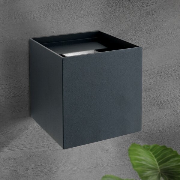 Orion AL 11-1192 - LED vonkajšie nástenné svietidlo CUBE 2xLED/3W/230V IP54 antr