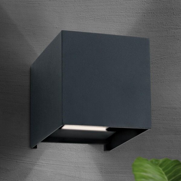 Orion AL 11-1192 - LED vonkajšie nástenné svietidlo CUBE 2xLED/3W/230V IP54 antr